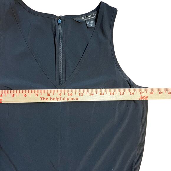 Athleta Brooklyn Jumpsuit Size 4 Black Sleeveless One Piece Ribbed Sides Pockets - Picture 13 of 15